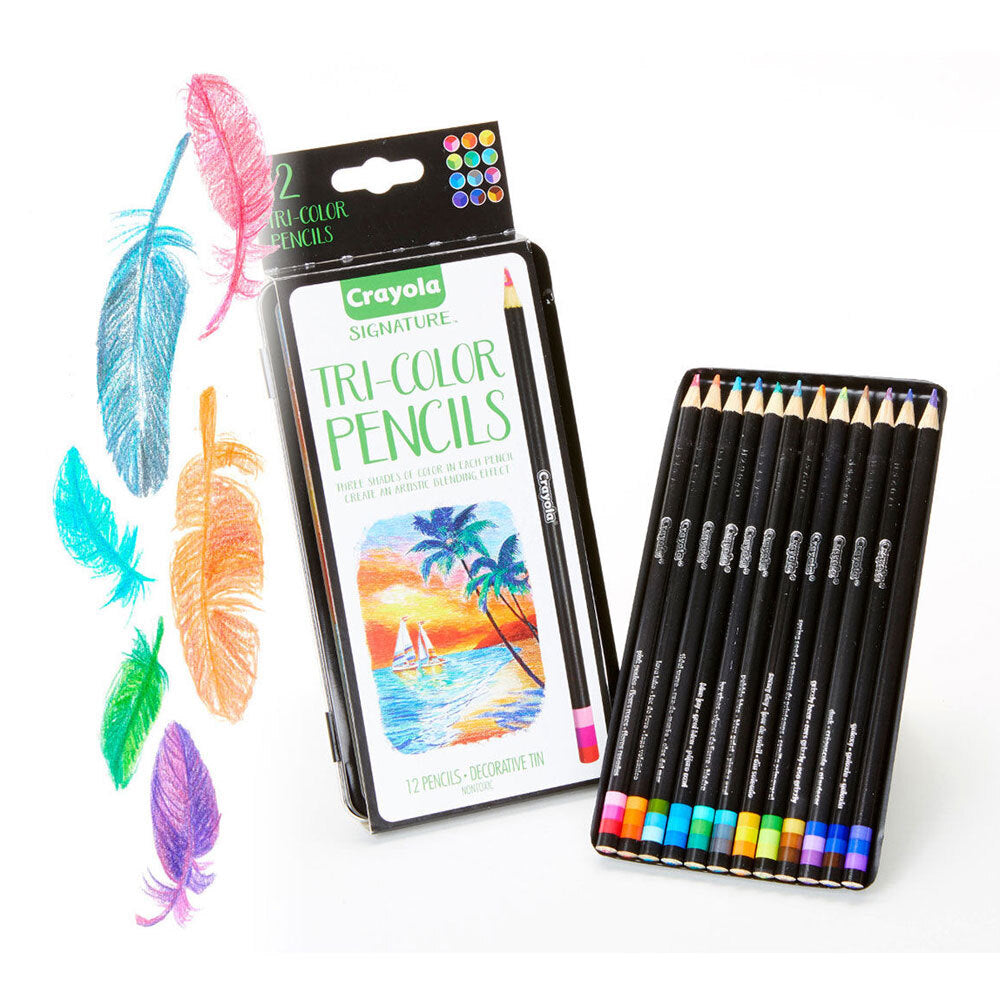12pc Crayola Signature Tri-Color Colored Pencils For 9+ Kids