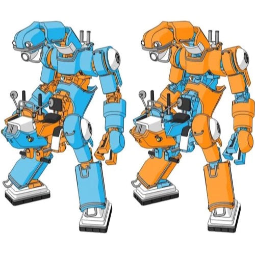 1/35 CHUBU 01 No.02 (ORANGE and LIGHT BLUE) LIGHT WEIGHT MECHATROBOT 2Kits