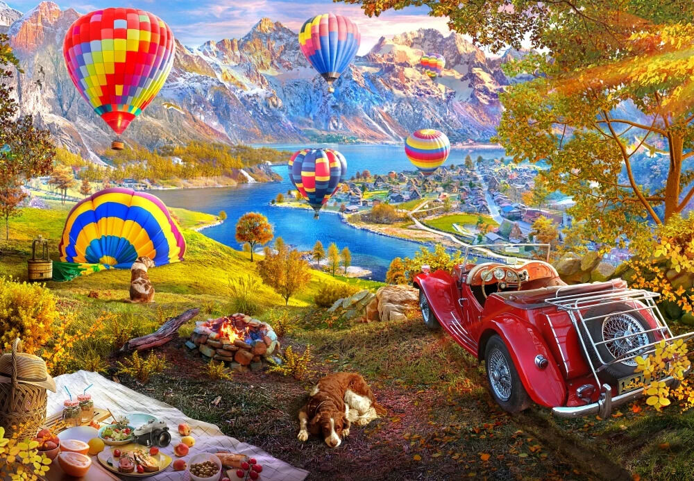 1000pc A Road Less Travelled: Hot Air Balloon