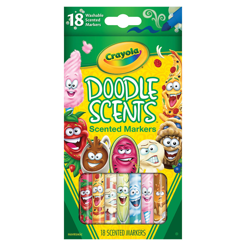18pc Crayola Kids/Childrens Creative Doodle Scents Washable Markers 36m+