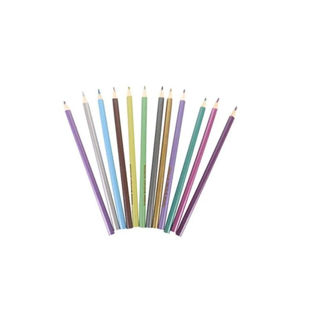 12pc Studio Works Metallic Artists Pencils 12 Assorted Colors