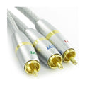 1.5m Ugly Ultra Premium Component RGB Video Cable RCA 75 Ohm Shielded OFC