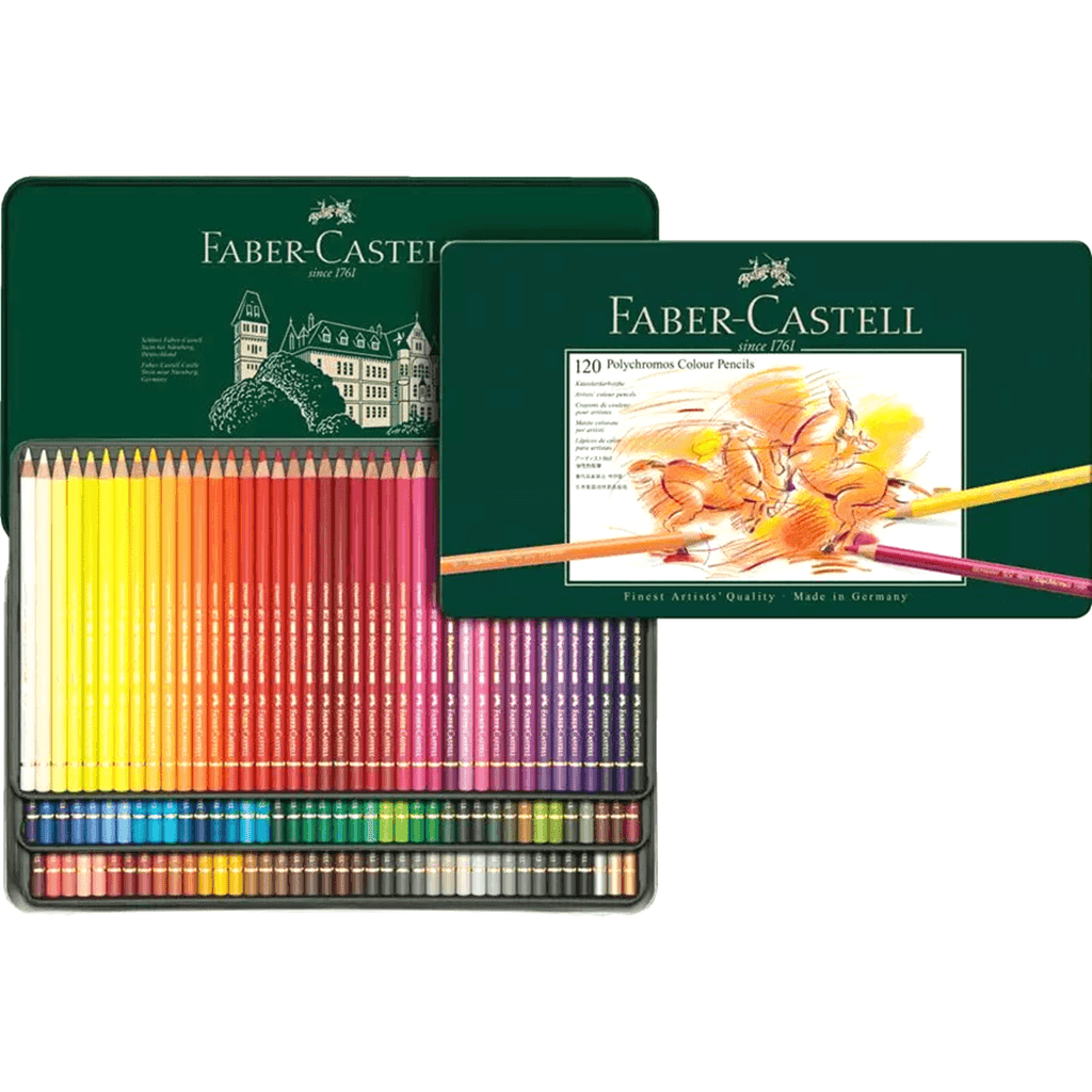 120 Faber-Castell Polychromos Artist Colour Pencils Tin Set