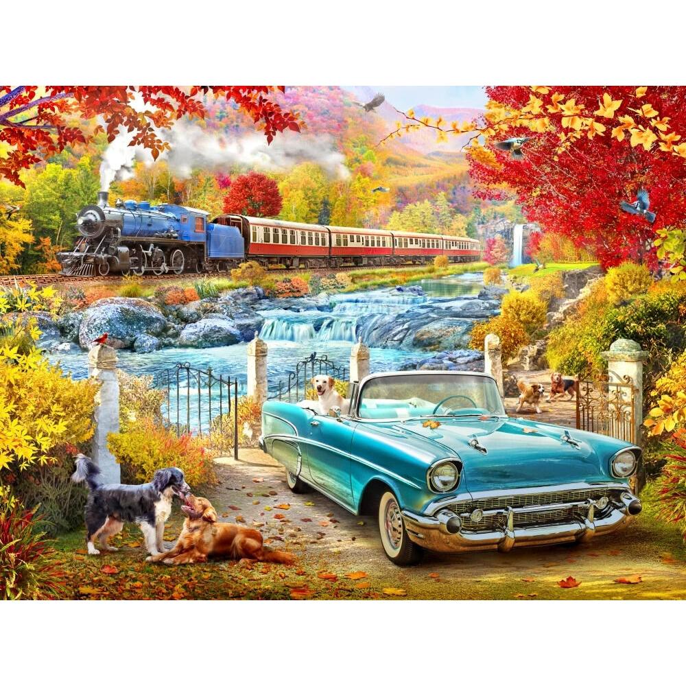 1000pc A Road Less Travelled: Steam Train in Fall